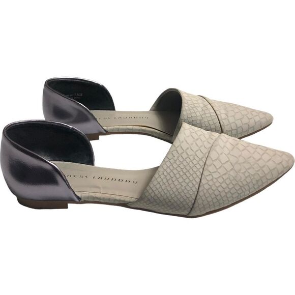 CHINESE LAUNDRY Light Gray Snake Pattern Pointed Flats - Picture 3 of 11